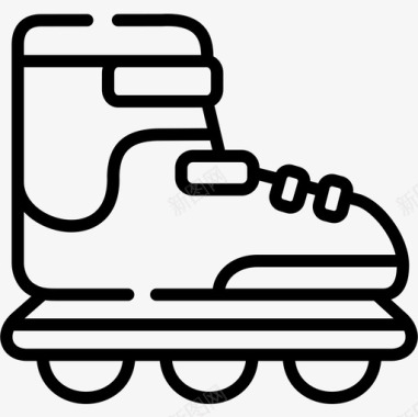 溜冰鞋爱好和自由时间11线性图标图标