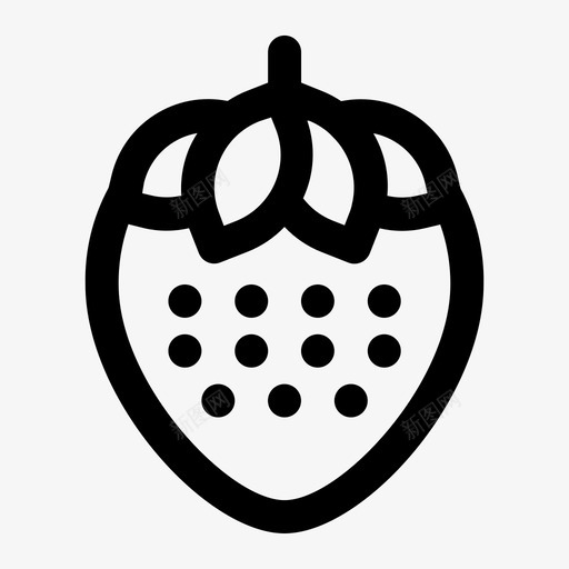 草莓减肥食品图标svg_新图网 https://ixintu.com 健康 减肥 水果 素食 草莓 食品
