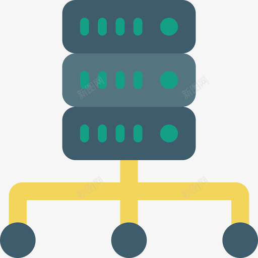 服务器信息技术12扁平图标svg_新图网 https://ixintu.com 信息技术 扁平 服务器