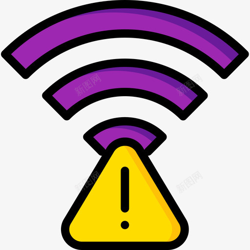 Wifi移动接口5线性颜色图标svg_新图网 https://ixintu.com Wifi 接口 移动 线性 颜色