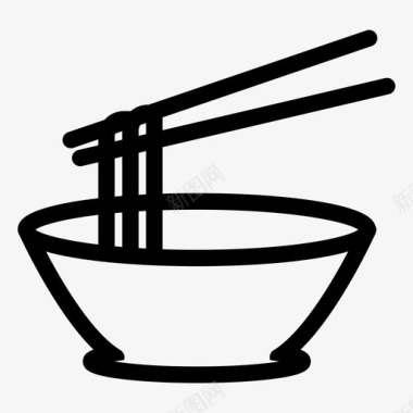 面条亚洲食品碗图标图标