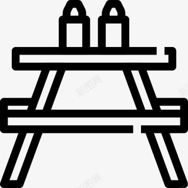 木凳酒吧凳桌子图标图标