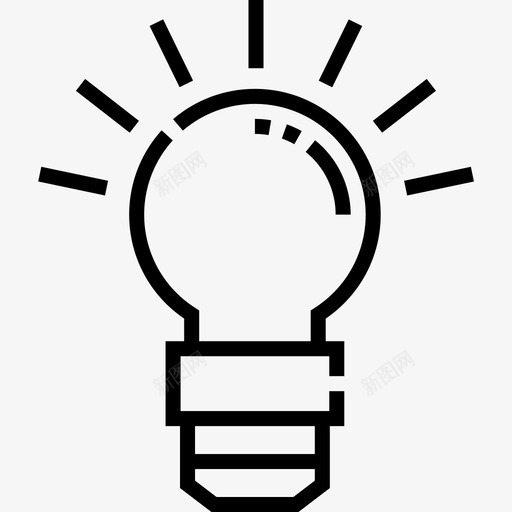 灯泡电工工具和元件11线性图标svg_新图网 https://ixintu.com 灯泡 电工工具和元件11 线性