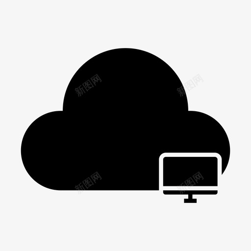 桌面云计算机图标svg_新图网 https://ixintu.com pc 云 服务 桌面 计算机 软件