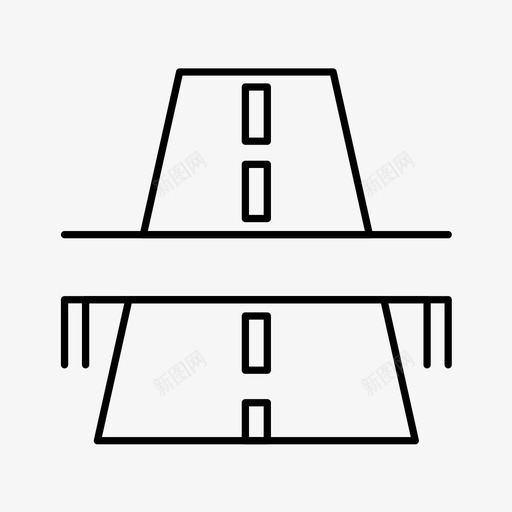 路桥运输轮廓图标svg_新图网 https://ixintu.com 路桥 轮廓图标 运输