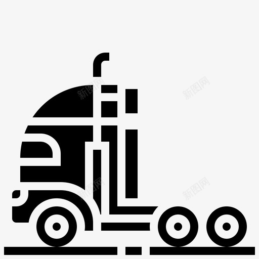 半卡车货物拖车图标svg_新图网 https://ixintu.com 卡车 拖车 施工 货物 车辆 运输