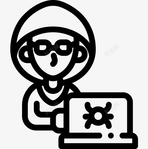 黑客网络犯罪12直系图标svg_新图网 https://ixintu.com 犯罪 直系 网络 黑客