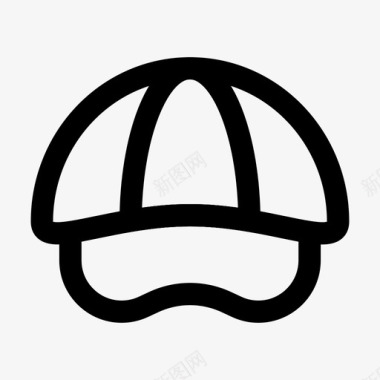帽子棒球时尚图标图标