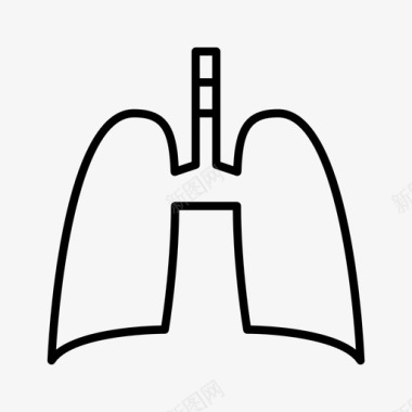 解剖学肺生物学图标图标