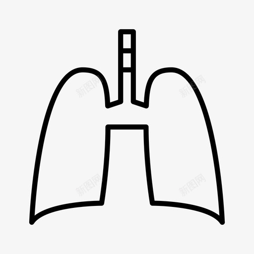 解剖学肺生物学图标svg_新图网 https://ixintu.com 生物学 肺 解剖学
