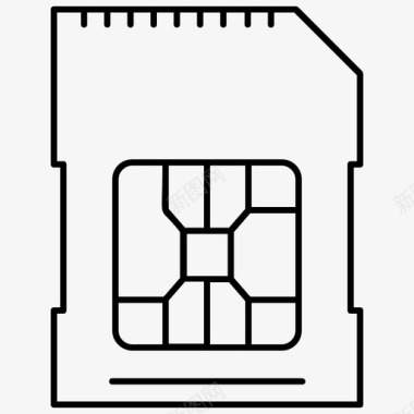 sim卡芯片电话sim图标图标