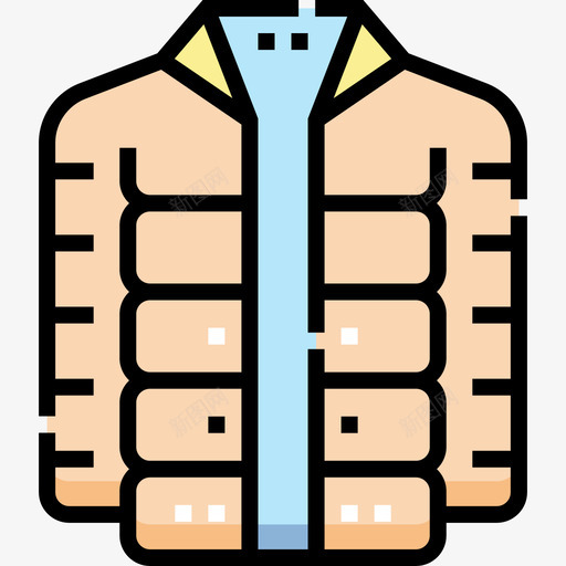 夹克冬衣和配件10线颜色图标svg_新图网 https://ixintu.com 冬衣 夹克 配件 颜色