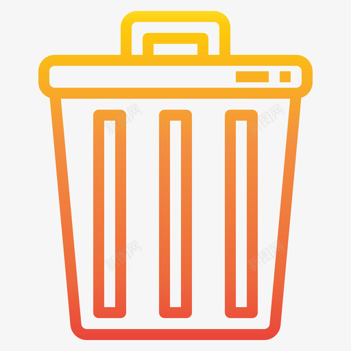 垃圾桶办公文具18坡度图标svg_新图网 https://ixintu.com 办公文具 坡度 垃圾桶