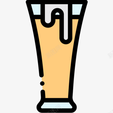 啤酒派对和庆祝17线性颜色图标图标