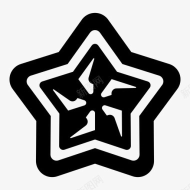Shuriken星旋转图标图标