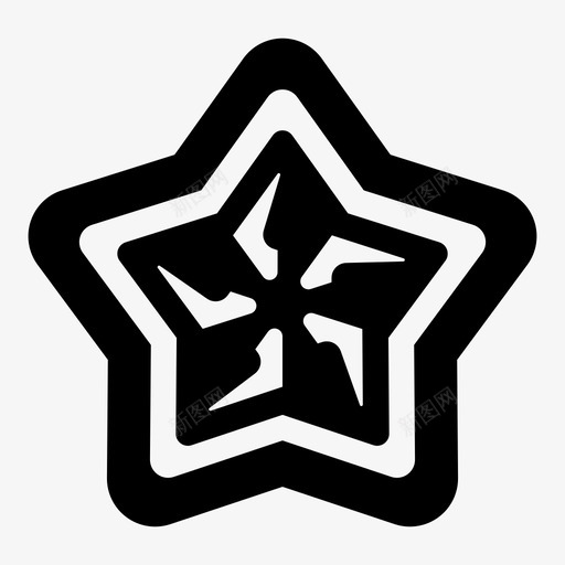 Shuriken星旋转图标svg_新图网 https://ixintu.com Shuriken 旋转