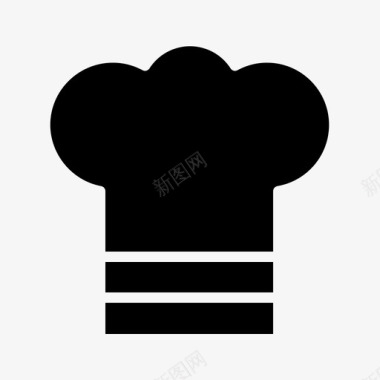 厨师食物153固体图标图标