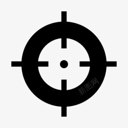 第六天瞄准十字准星射击图标高清图片