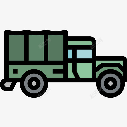 运货车军用32线性颜色图标svg_新图网 https://ixintu.com 军用 线性 货车 运货 颜色