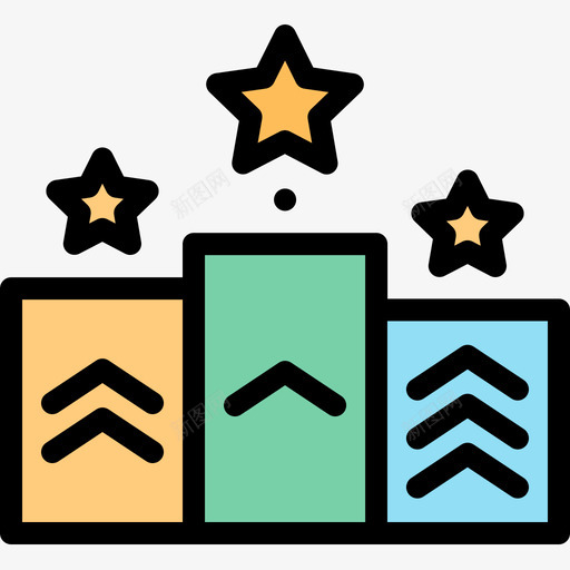 领奖台成功56线性颜色图标svg_新图网 https://ixintu.com 成功 线性 领奖台 颜色