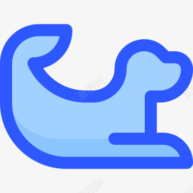 海象冬季100蓝色图标图标
