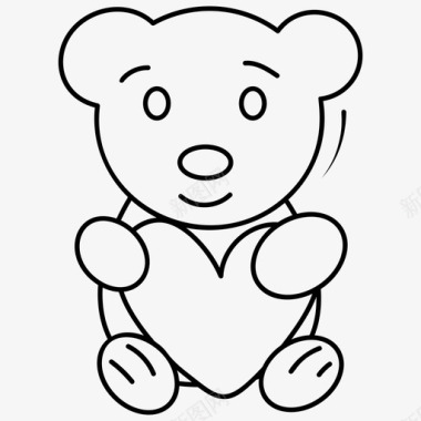 爱泰迪爱熊软玩具图标图标