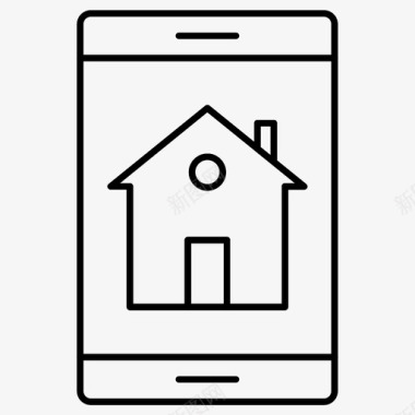 家房子智能手机图标图标