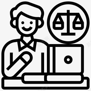 律师辩护律师法庭图标图标