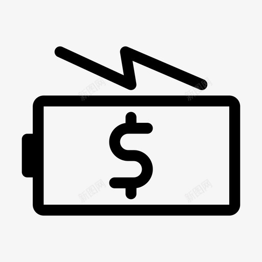充电业务电池能源图标svg_新图网 https://ixintu.com 业务 充电 工程 电力 电池 能源 蓄电池 货币