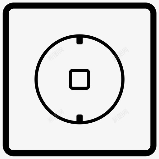 光终端光纤插头图标svg_新图网 https://ixintu.com 互联网 光纤 插头 终端 设备