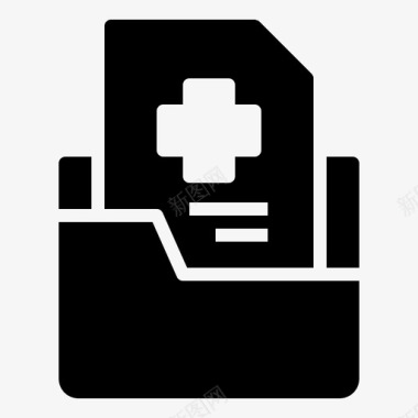 医疗档案文件夹医院图标图标