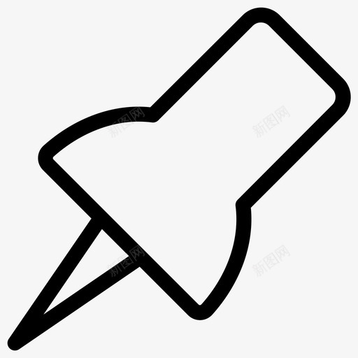 图钉图纸纸图标svg_新图网 https://ixintu.com 别针 商业 图纸 图钉