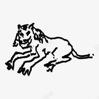 狮子动物大猫图标图标