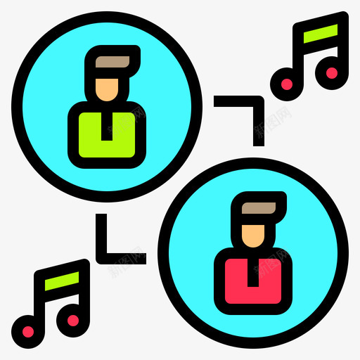 用户音乐和声音11线性颜色图标svg_新图网 https://ixintu.com 声音 用户 线性 音乐 颜色