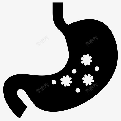 胃身体疾病图标svg_新图网 https://ixintu.com 健康 医疗 疾病 胃痛 身体