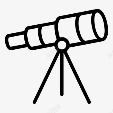 望远镜天文学天文馆图标图标