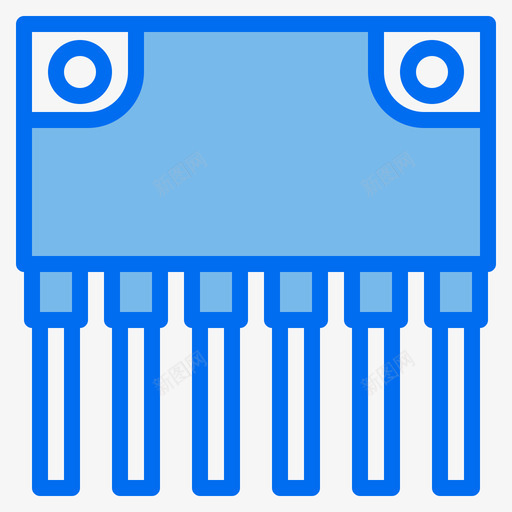 半导体蓝色图标svg_新图网 https://ixintu.com 半导体 蓝色