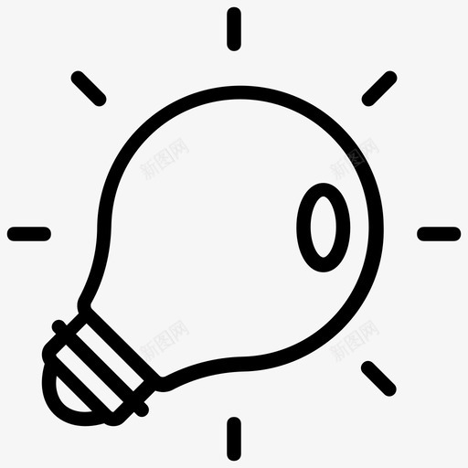 灯泡创意白炽灯图标svg_新图网 https://ixintu.com 创意 图标 服务 灯泡 白炽灯 维护