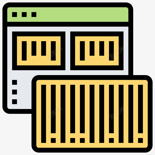 条形码条形码和二维码7线性颜色图标svg_新图网 https://ixintu.com 二维 条形码 线性 颜色