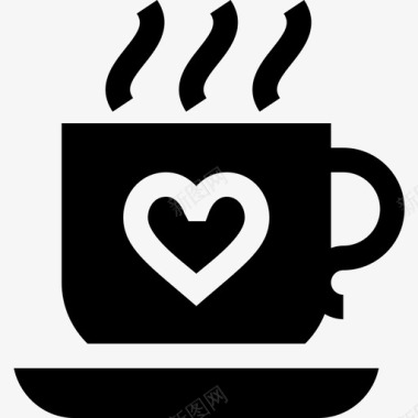 咖啡杯母亲节17装满图标图标