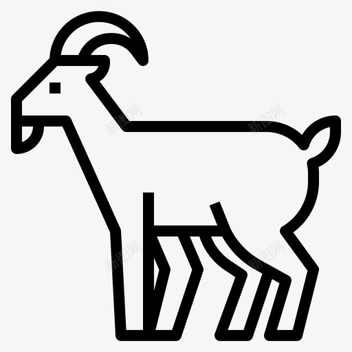 山羊动物羔羊图标svg_新图网 https://ixintu.com 动物 山羊 绵羊 羔羊