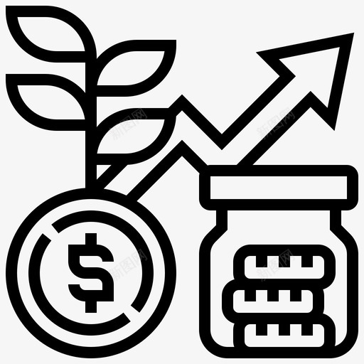 共同基金金融投资图标svg_新图网 https://ixintu.com 共同 基金 投资 策略 类型 金融