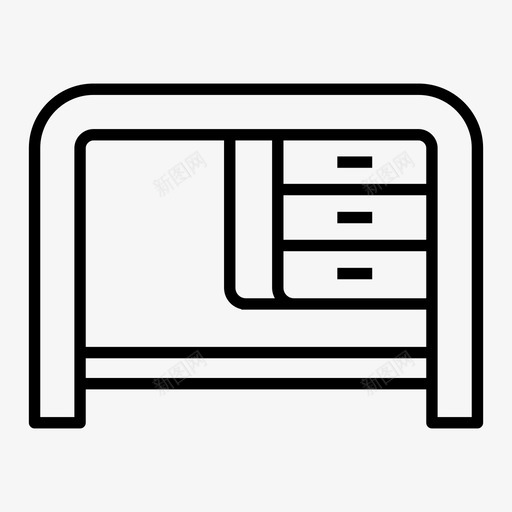 办公桌家具办公室图标svg_新图网 https://ixintu.com 办公室 办公桌 家具 工作场所 桌子 餐桌系列