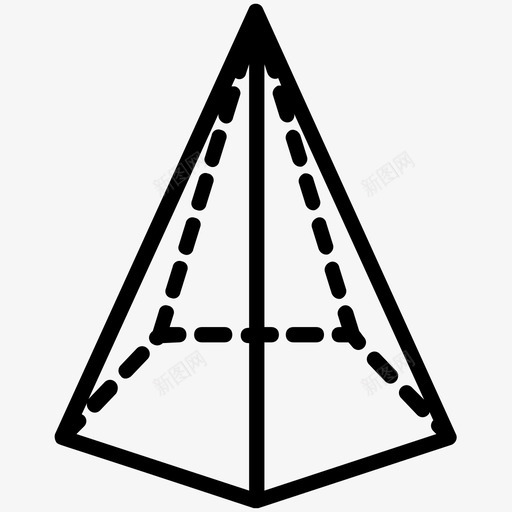 棱镜二维二维形状图标svg_新图网 https://ixintu.com 三维 三维设计 二维 五边形 几何 几何形 图标 形状 棱镜 线条 设计