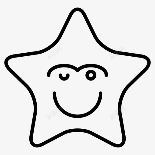 星星表情符号笑脸图标svg_新图网 https://ixintu.com 星星 眨眼 笑脸 符号 表情