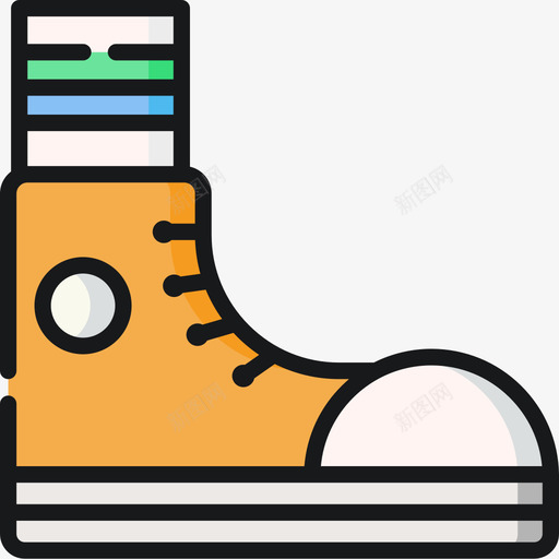 运动鞋嬉皮士30线性颜色图标svg_新图网 https://ixintu.com 嬉皮士30 线性颜色 运动鞋