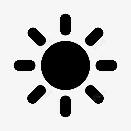 亮度光阳光图标svg_新图网 https://ixintu.com ui 亮度 信和 包标志 标志 混合 符号 通信 阳光