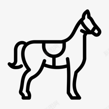 马动物牛仔图标图标