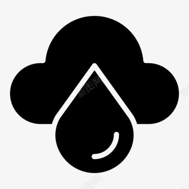 水滴雨图标图标
