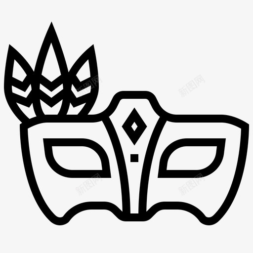化妆舞会图标svg_新图网 https://ixintu.com 化妆 舞会